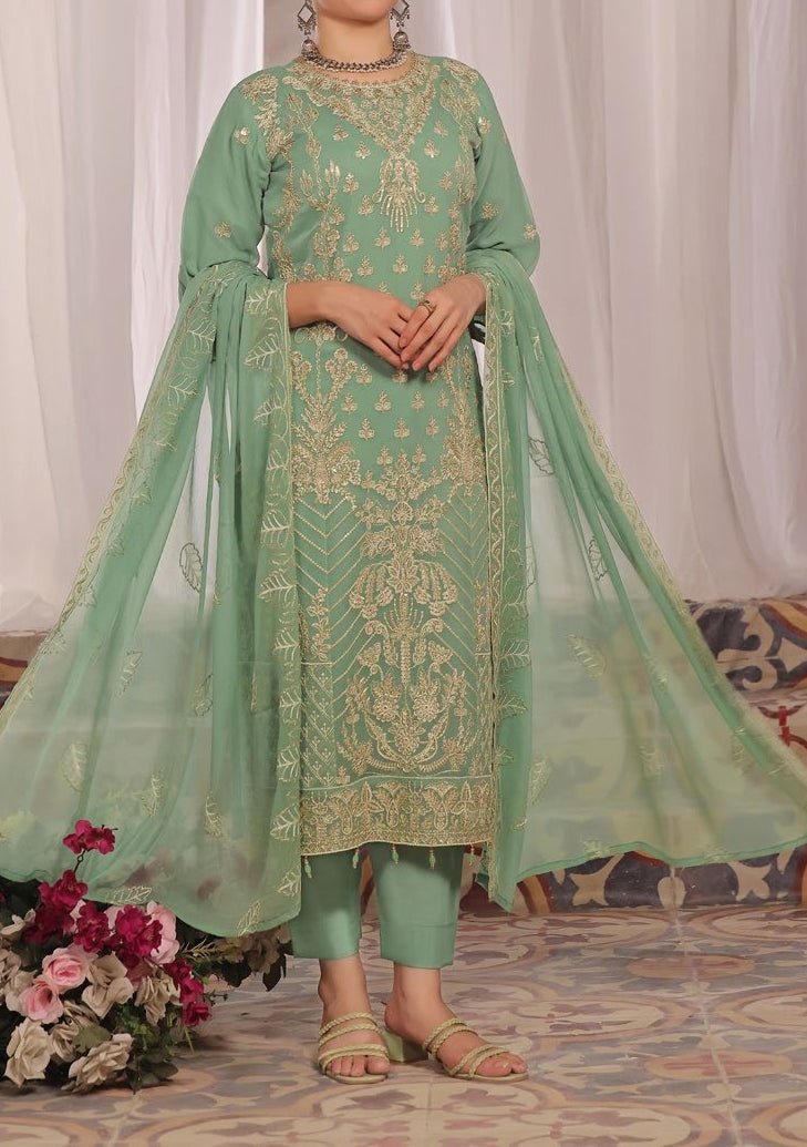 Bin Hameed Nura Luxury Embroidered Chiffon Dress - db28200