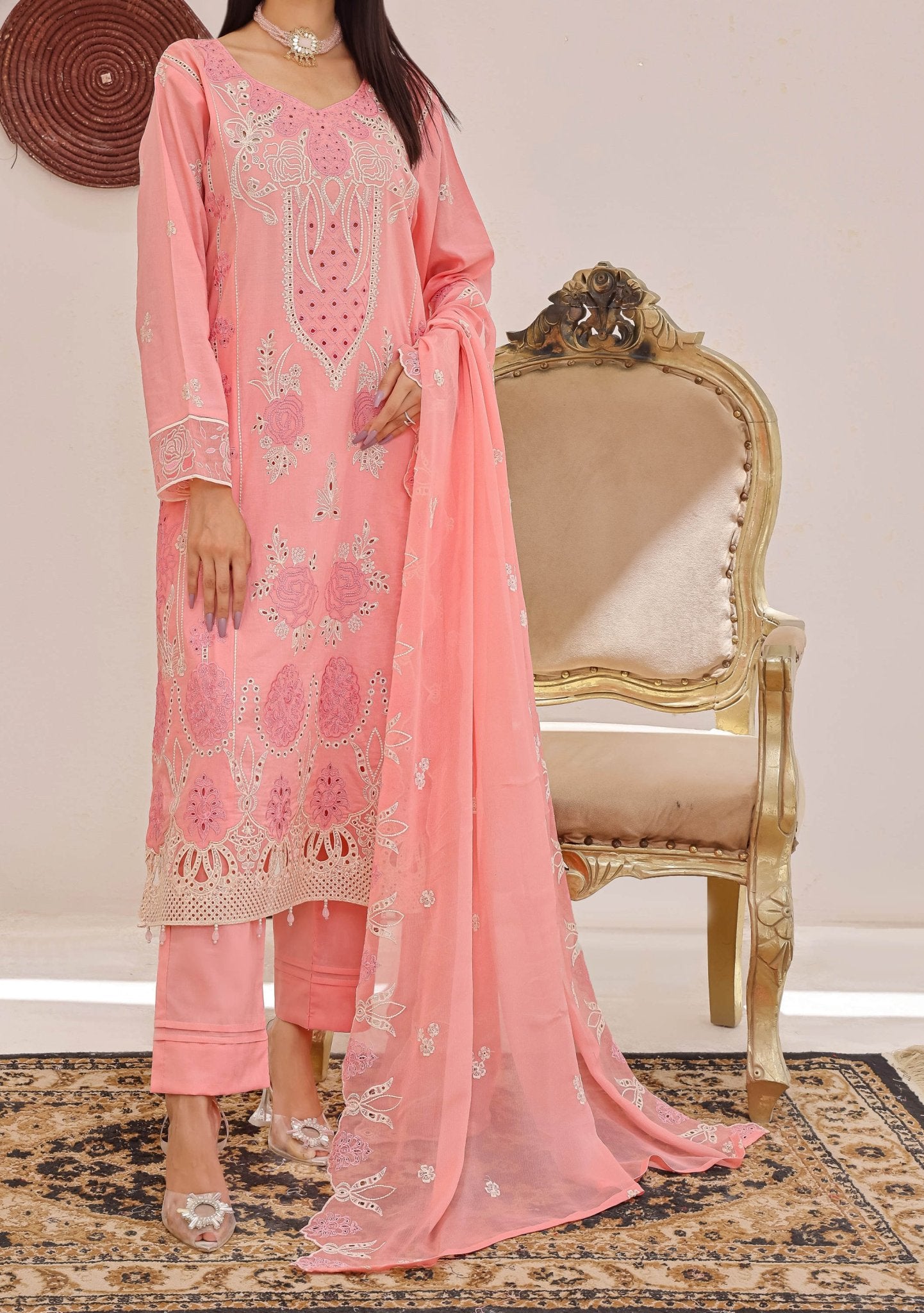 Bin Hameed Raiqa Embroidered Chickenkari Lawn - db26827