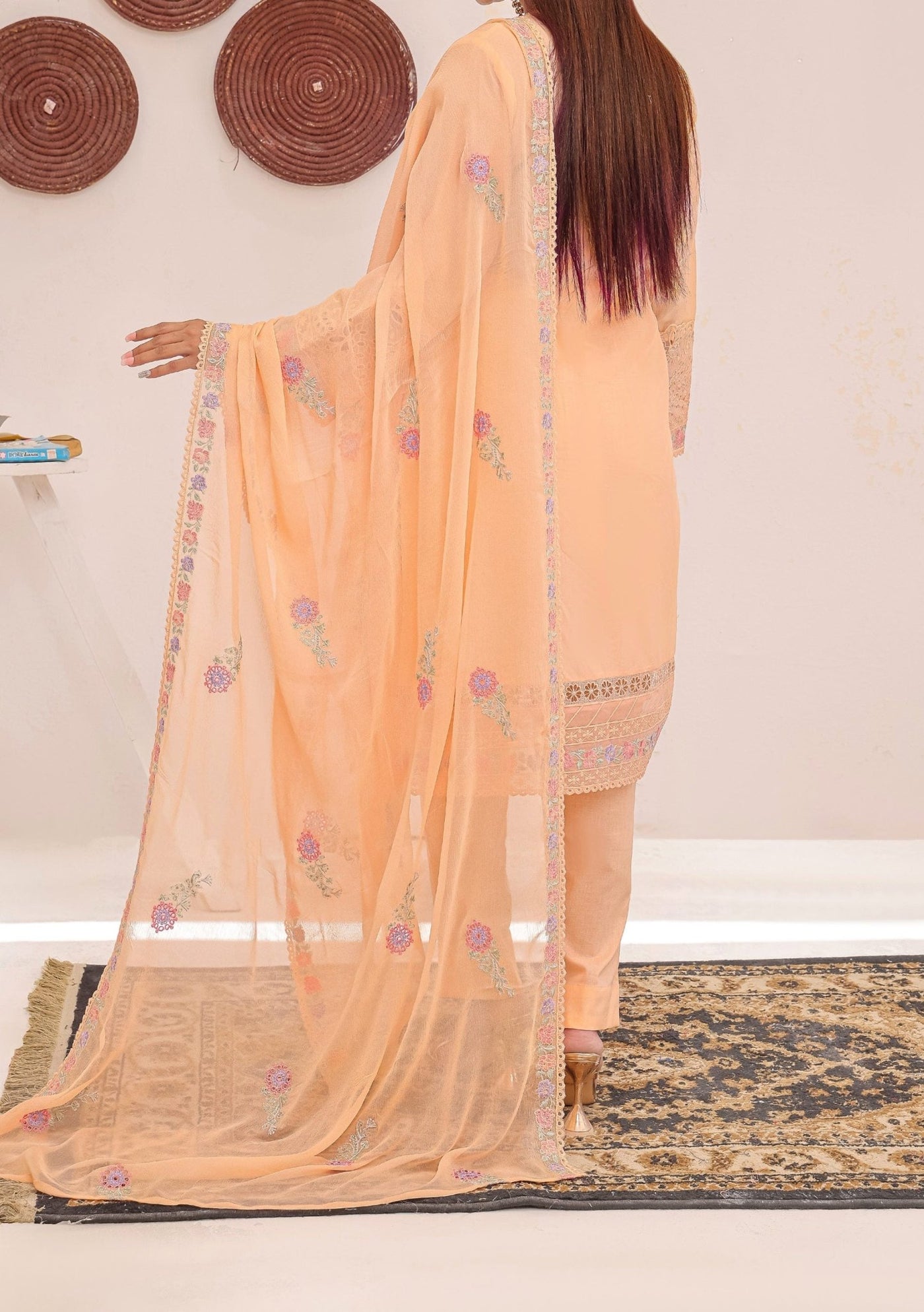 Bin Hameed Raiqa Embroidered Chickenkari Lawn - db26829