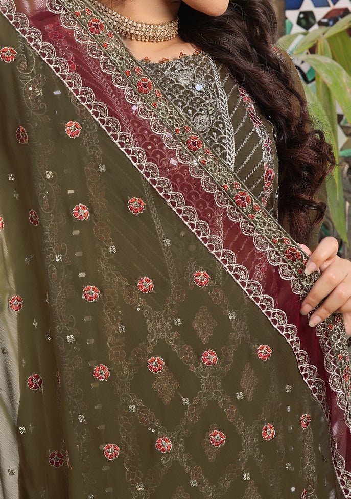Bin Hameed Sidra Heavy Embroidered Chiffon Dress - db26168