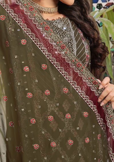 Bin Hameed Sidra Heavy Embroidered Chiffon Dress - db26168
