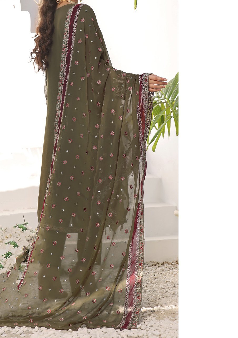 Bin Hameed Sidra Heavy Embroidered Chiffon Dress - db26168