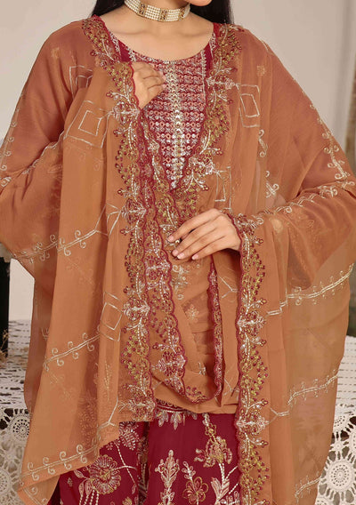 Bin Hameed Sifra Luxury Embroidered Chiffon Dress - db27698