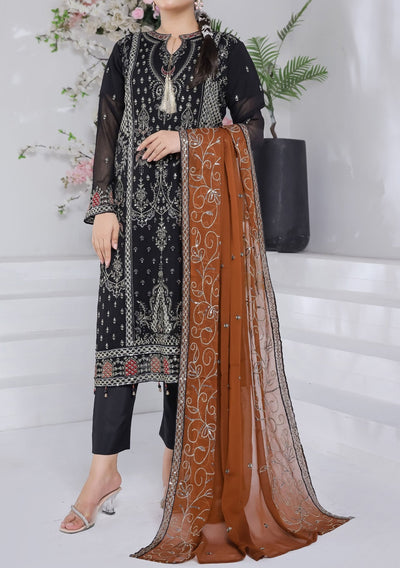 Bin Hameed Suffha Luxury Embroidered Chiffon Dress - db26663