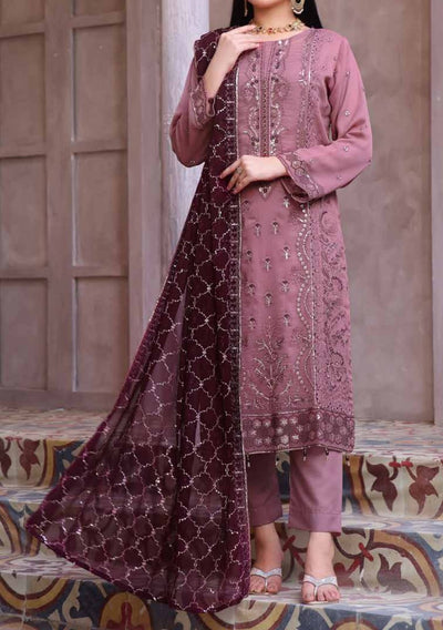 Bin Hameed Zalfaa Luxury Embroidered Chiffon Dress - db27855