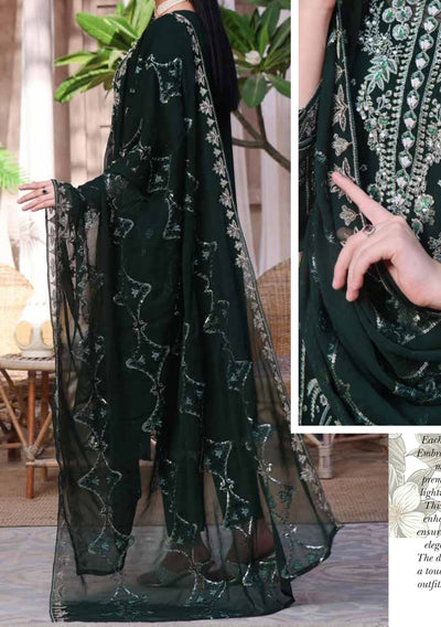 Bin Hameed Zalfaa Luxury Embroidered Chiffon Dress - db27852