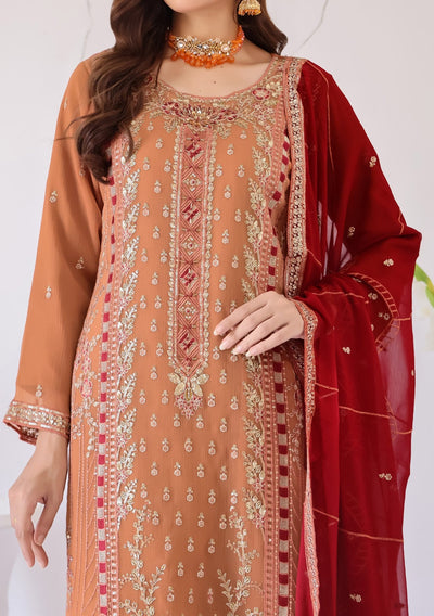 Bin Hameed Zhikar Luxury Embroidered Chiffon Dress - db27929