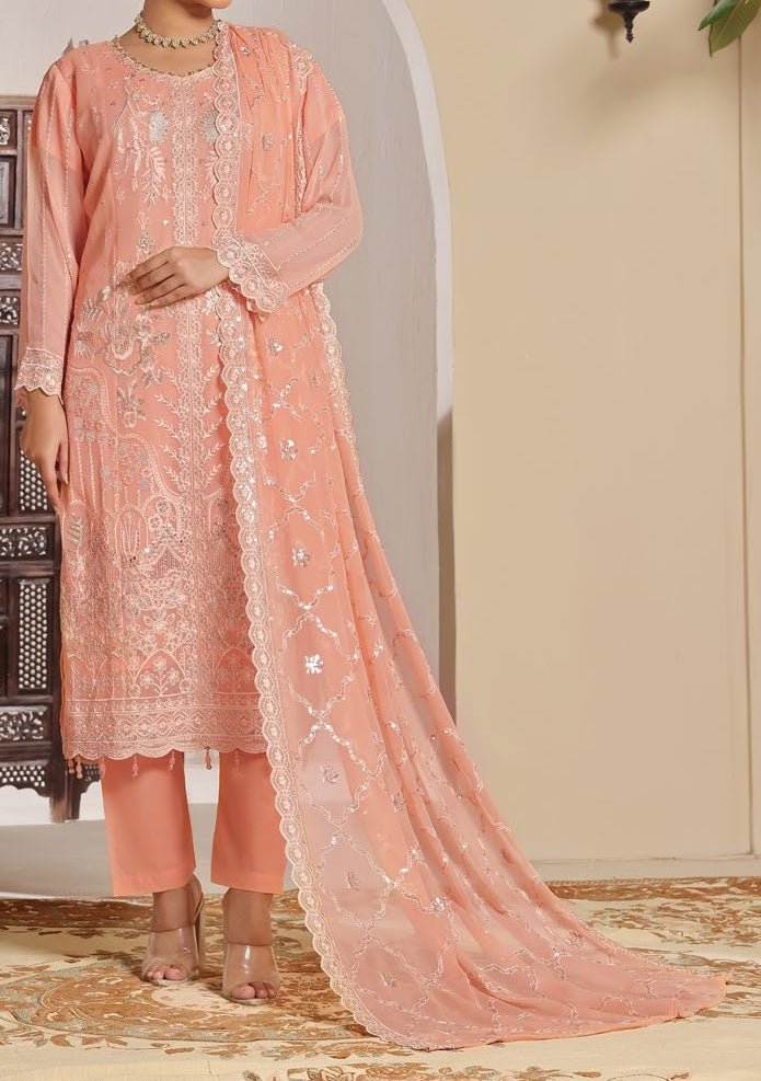 Bin Hameed Ziva Luxury Embroidered Chiffon Dress - db27651