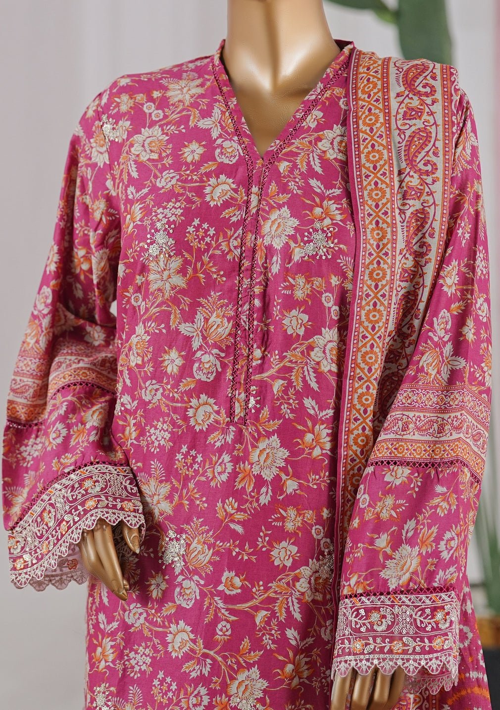 Bin Saeed Ready Made Embroidered Chikankari Dress - db29493