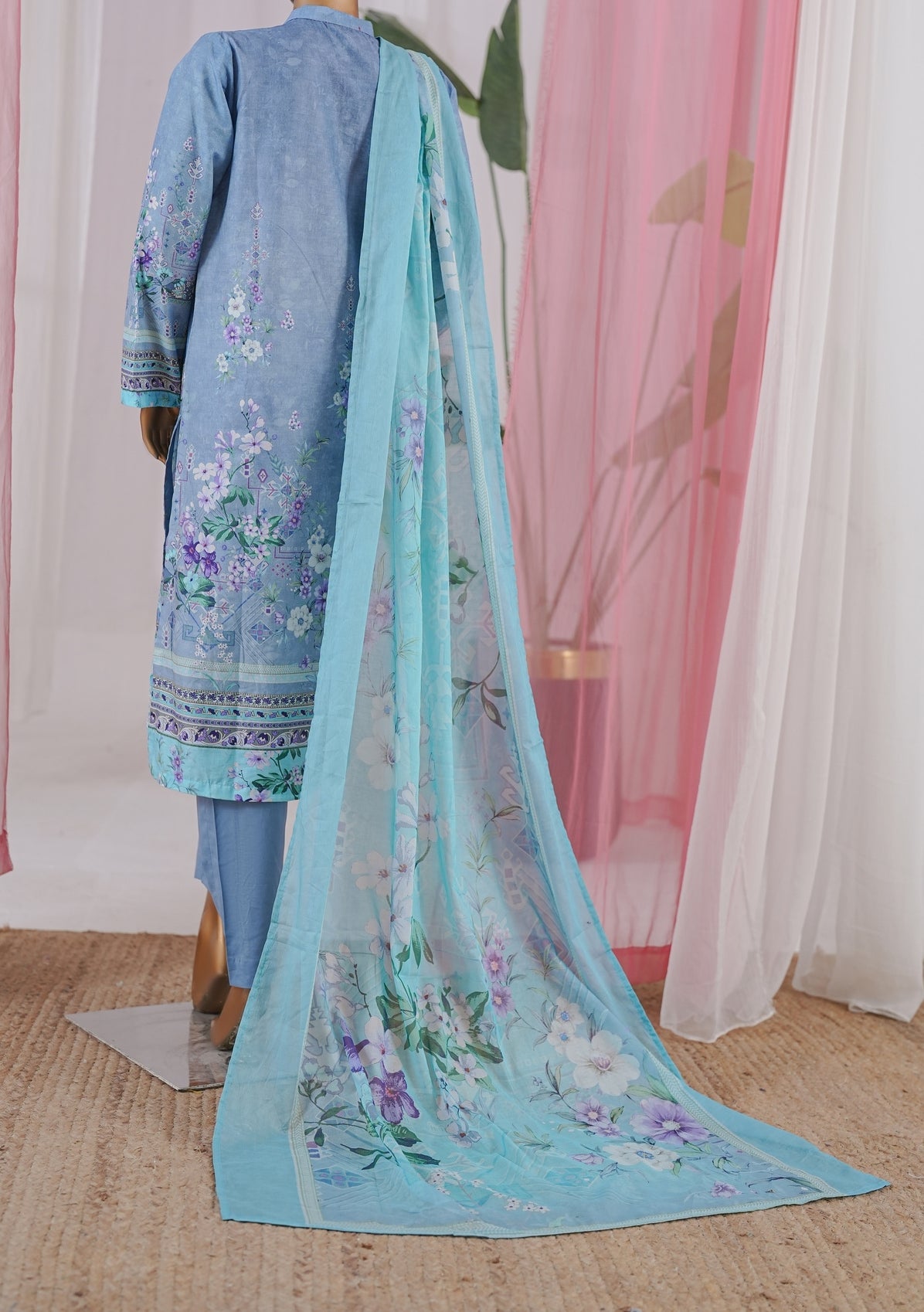 Bin Saeed Ready Made Embroidered Chikankari Dress - db29496