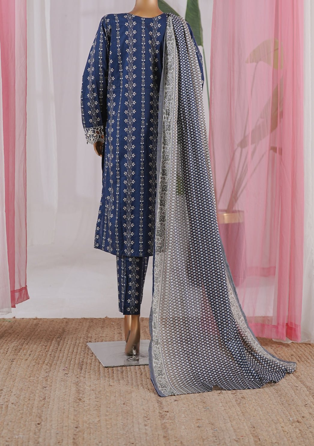 Bin Saeed Ready Made Embroidered Chikankari Dress - db29500