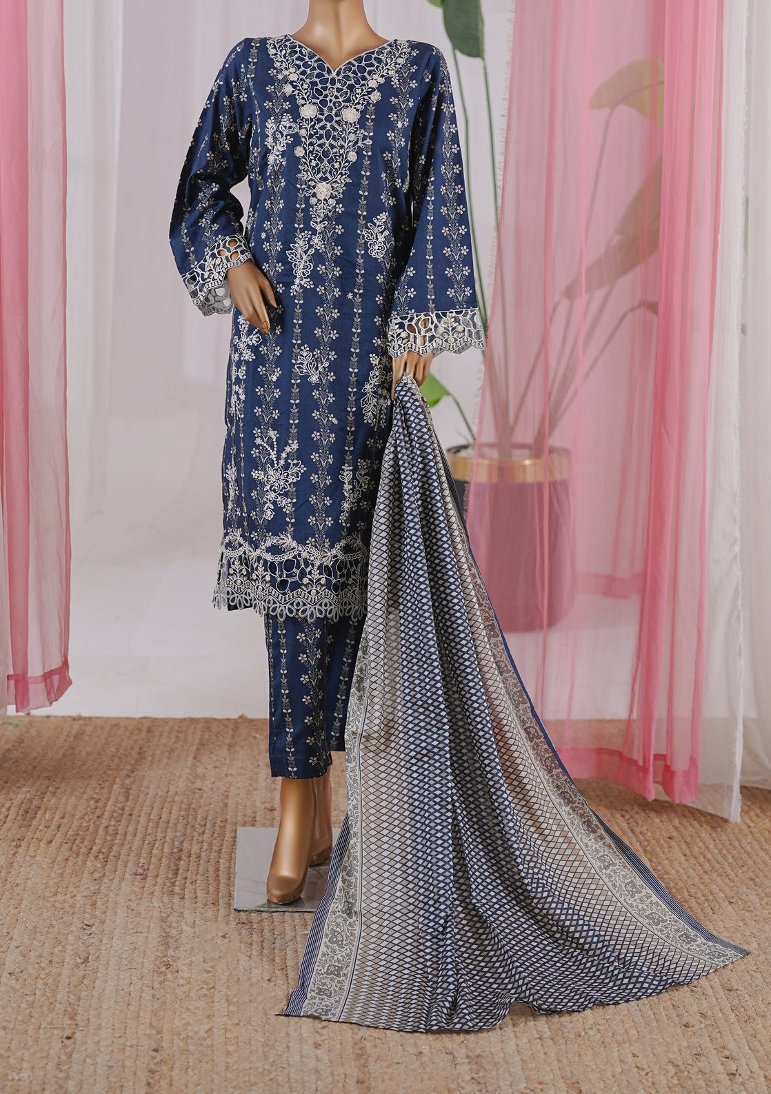 Bin Saeed Ready Made Embroidered Chikankari Dress - db29500