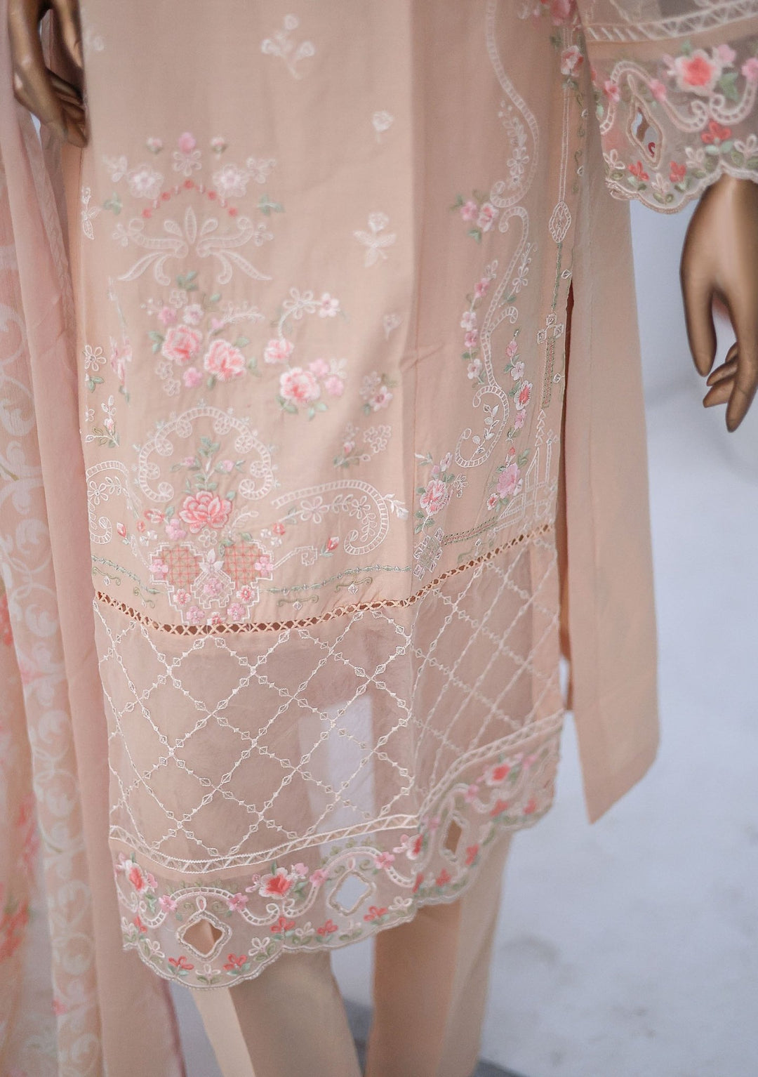 bin saeed formal dresses Bin Saeed Ready Made Embroidered Cotton Dress