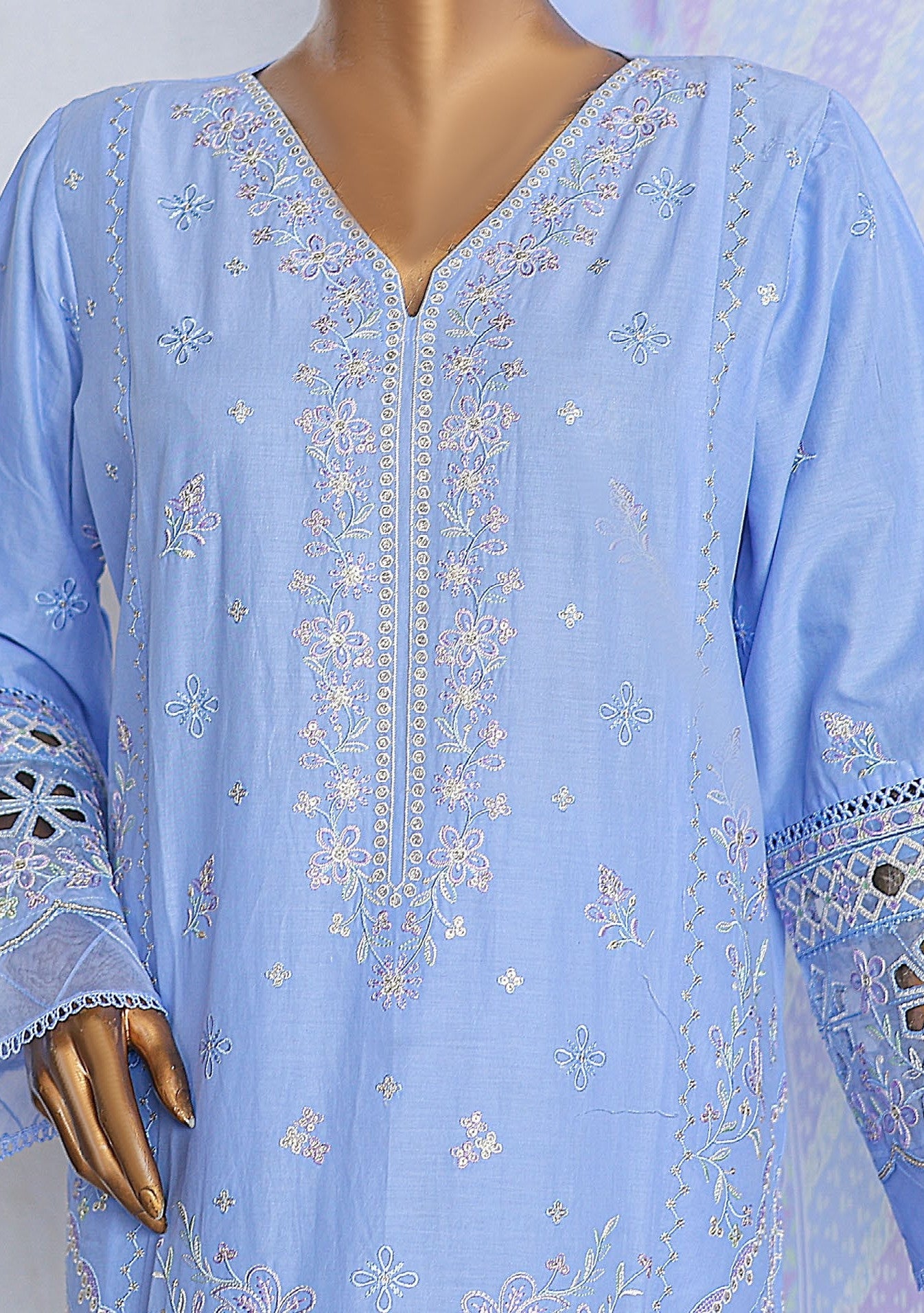 Bin Saeed Ready Made Embroidered Cotton Dress - db27379