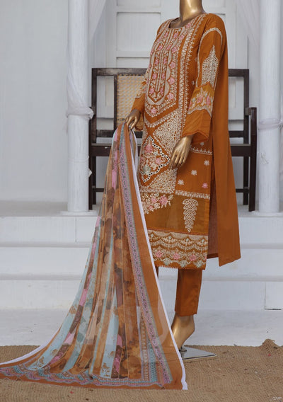 Bin Saeed Ready Made Embroidered Cotton Dress - db27840