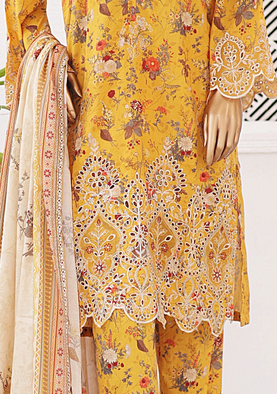 Bin Saeed Ready Made Embroidered Lawn Dress - db25895