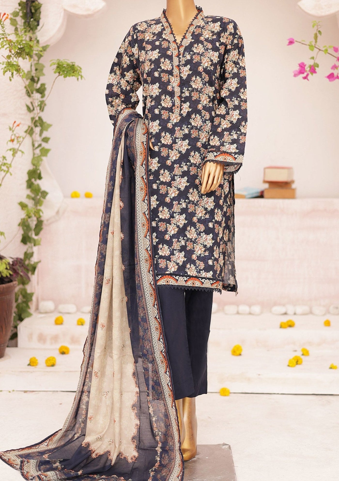 Bin Saeed Ready Made Printed Lawn Dress - db26000