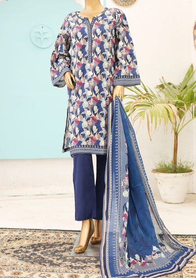 Bin Saeed Ready Made Printed Lawn Dress - db26386