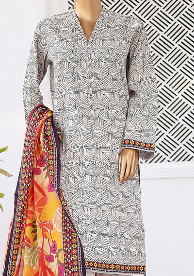 Bin Saeed Ready Made Printed Lawn Dress - db26232