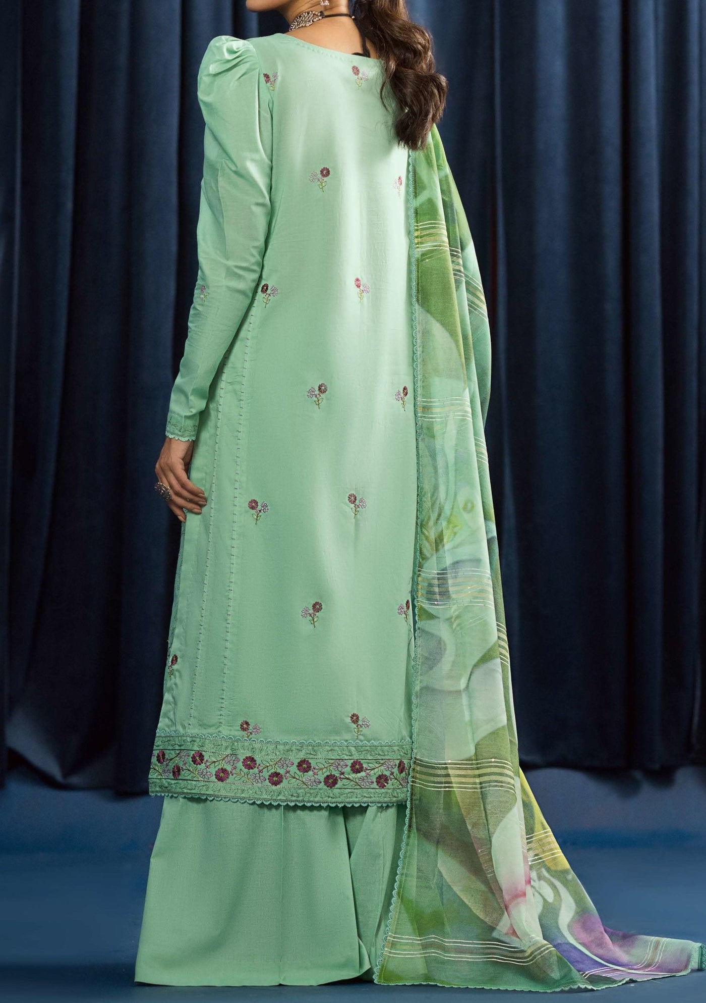 Binaas Taabir Ready Made Embroidered Printed Lawn - db26516