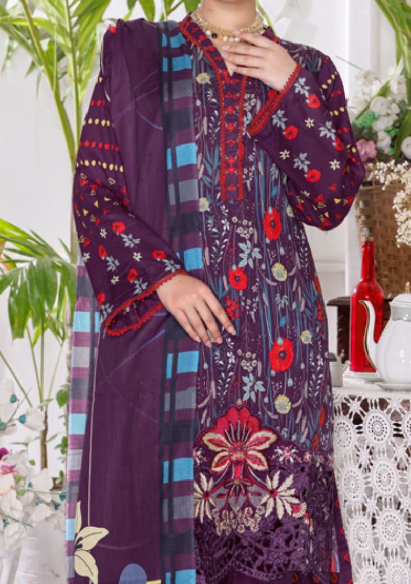 Dilkash Ready Made Embroidered Printed Lawn Dress - db26627