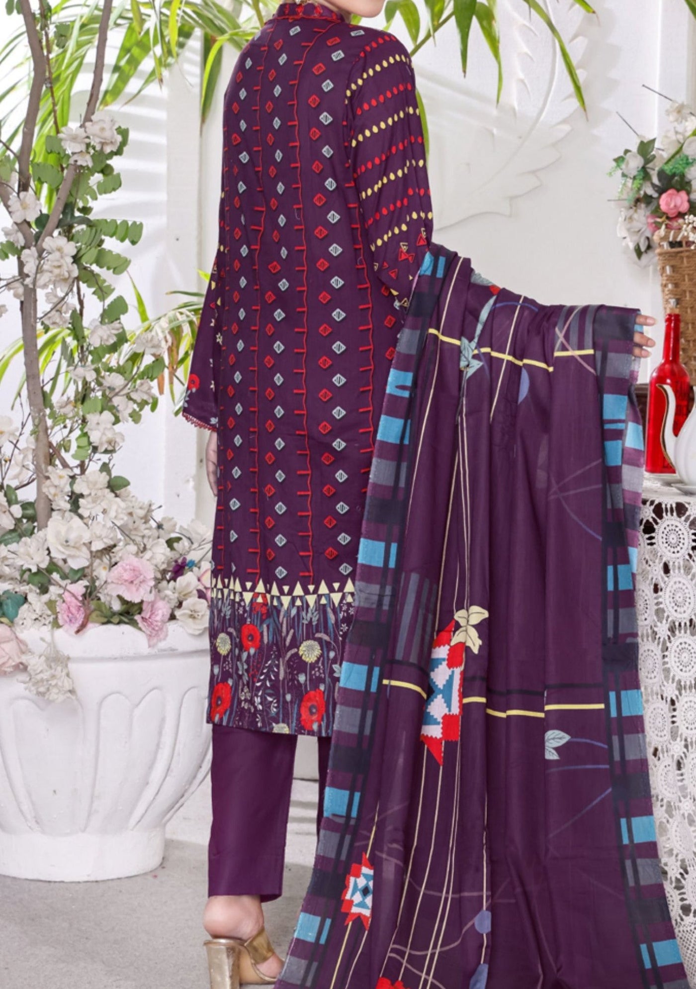 Dilkash Ready Made Embroidered Printed Lawn Dress - db26627