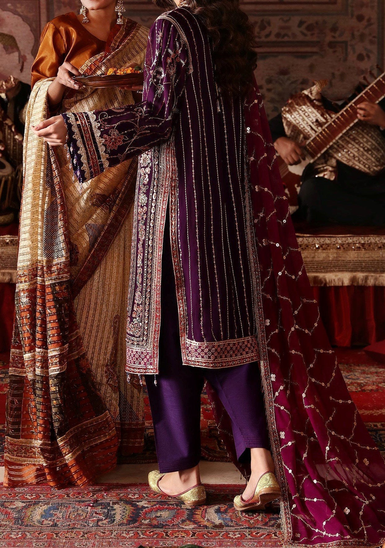 Emaan Adeel Ghazal Pakistani Luxury Chiffon Dress - db25856