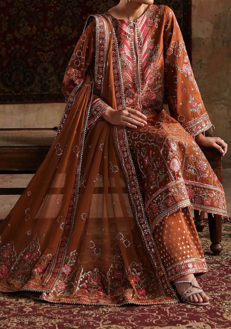 Emaan Adeel Pakistani Luxury Silk Dress - db30356