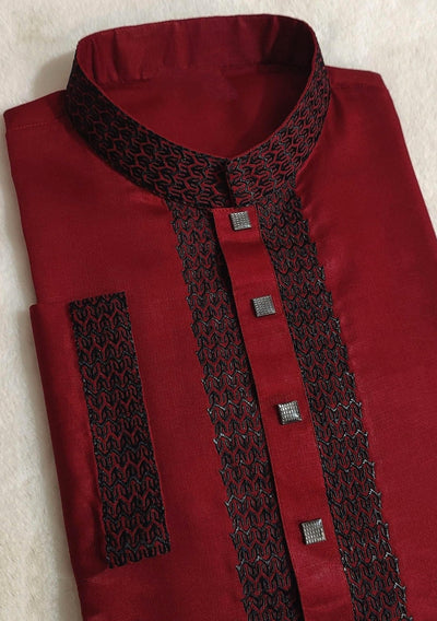 Embroidered Mixed Cotton Punjabi - db25763