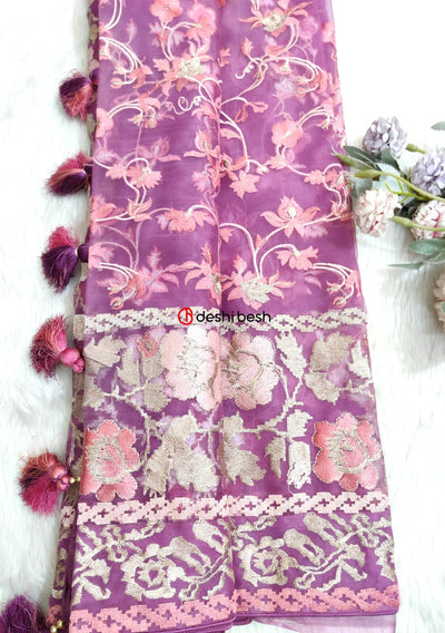 Exclusive Boutique Designer Muslin Saree - db26528