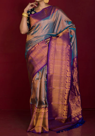 Exclusive Hand Woven Gadwal Pure Silk Saree - db26920