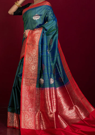 Exclusive Handwoven Tussar Banarasi Silk Saree - db27343