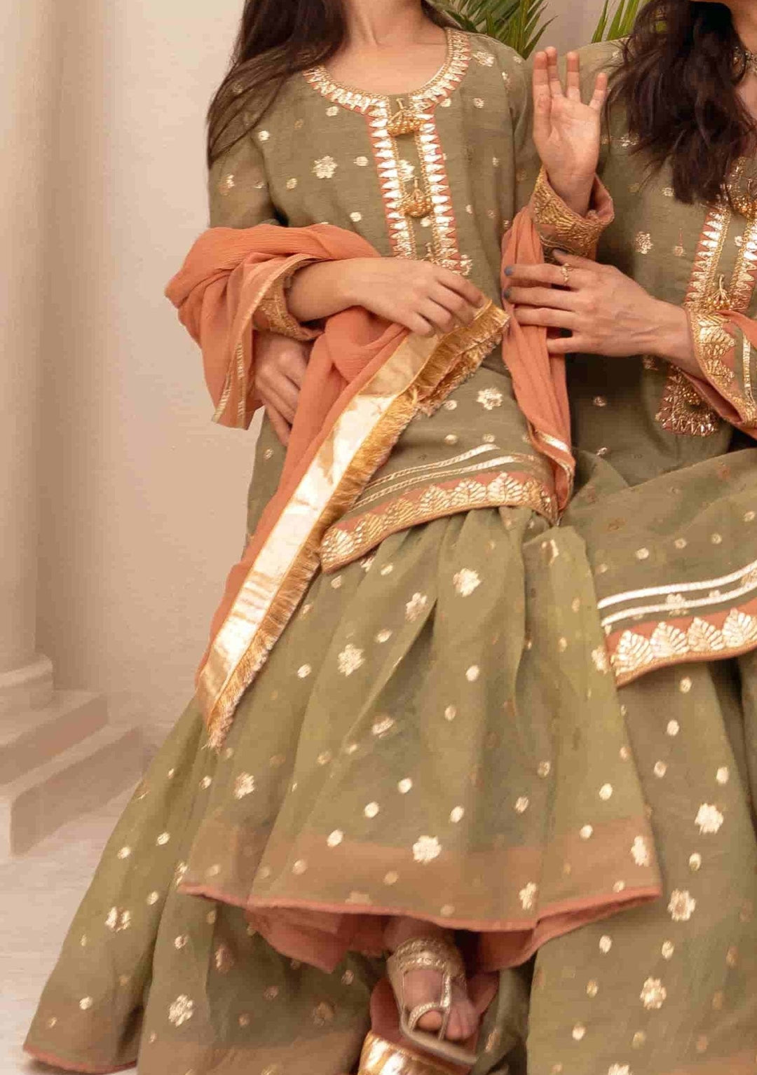knee length dresses for ladies Girl's Ready Made Pakistani Sharara Dress