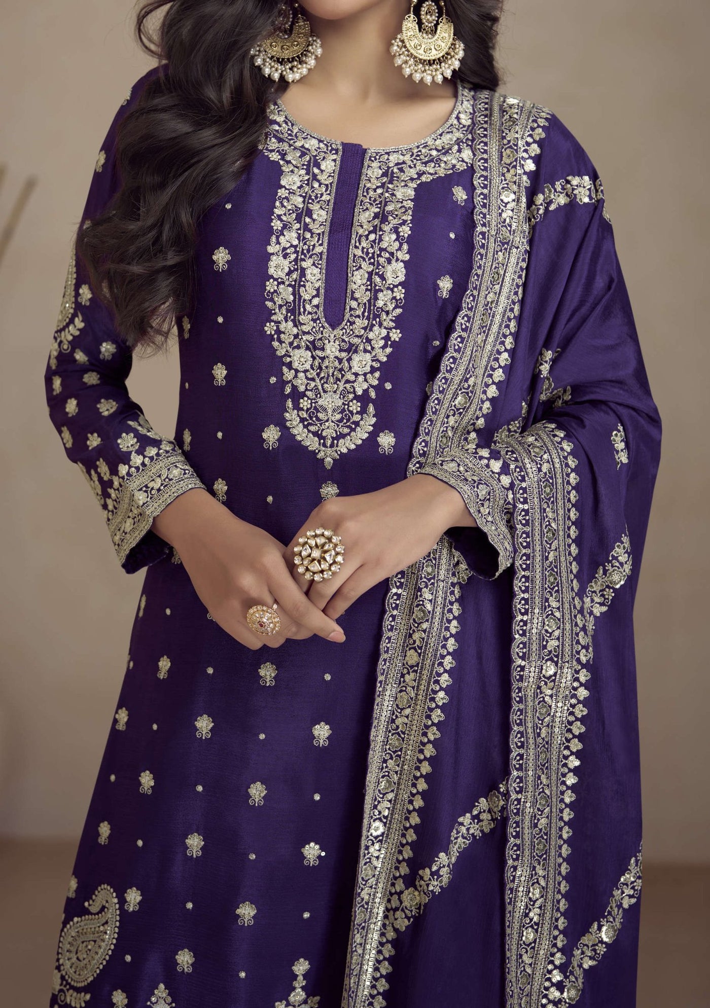 Gulkayra Sadaf Party Wear Palazzo Suit - db29145