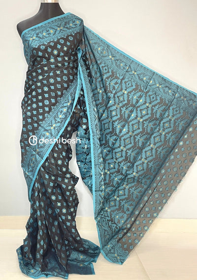 Handloom Jacquard Jamdani Silk Saree - db26035
