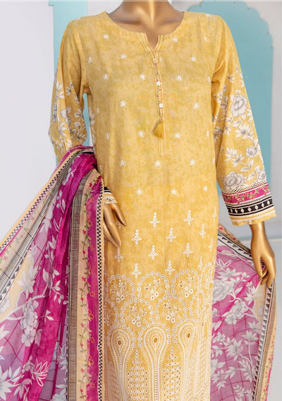 HZ Designer Heavy Embroidered Printed Lawn Dress - db26483