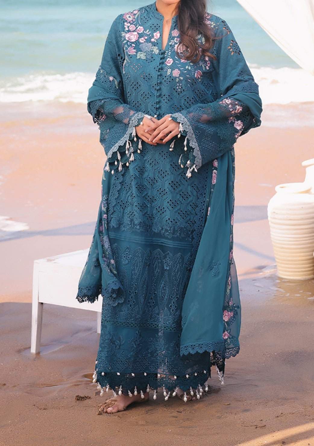 Imrozia Hania Pakistani Luxury Lawn Dress - db28223