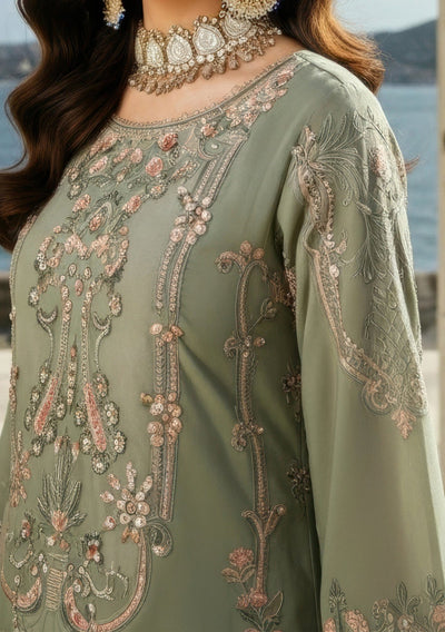 Imrozia Mehr e Mah Pakistani Luxury Chiffon Dress - db30343