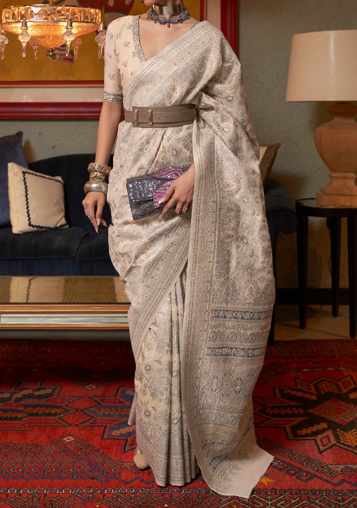 Kafreen Designer Silk Handloom Weaving Saree - db28271