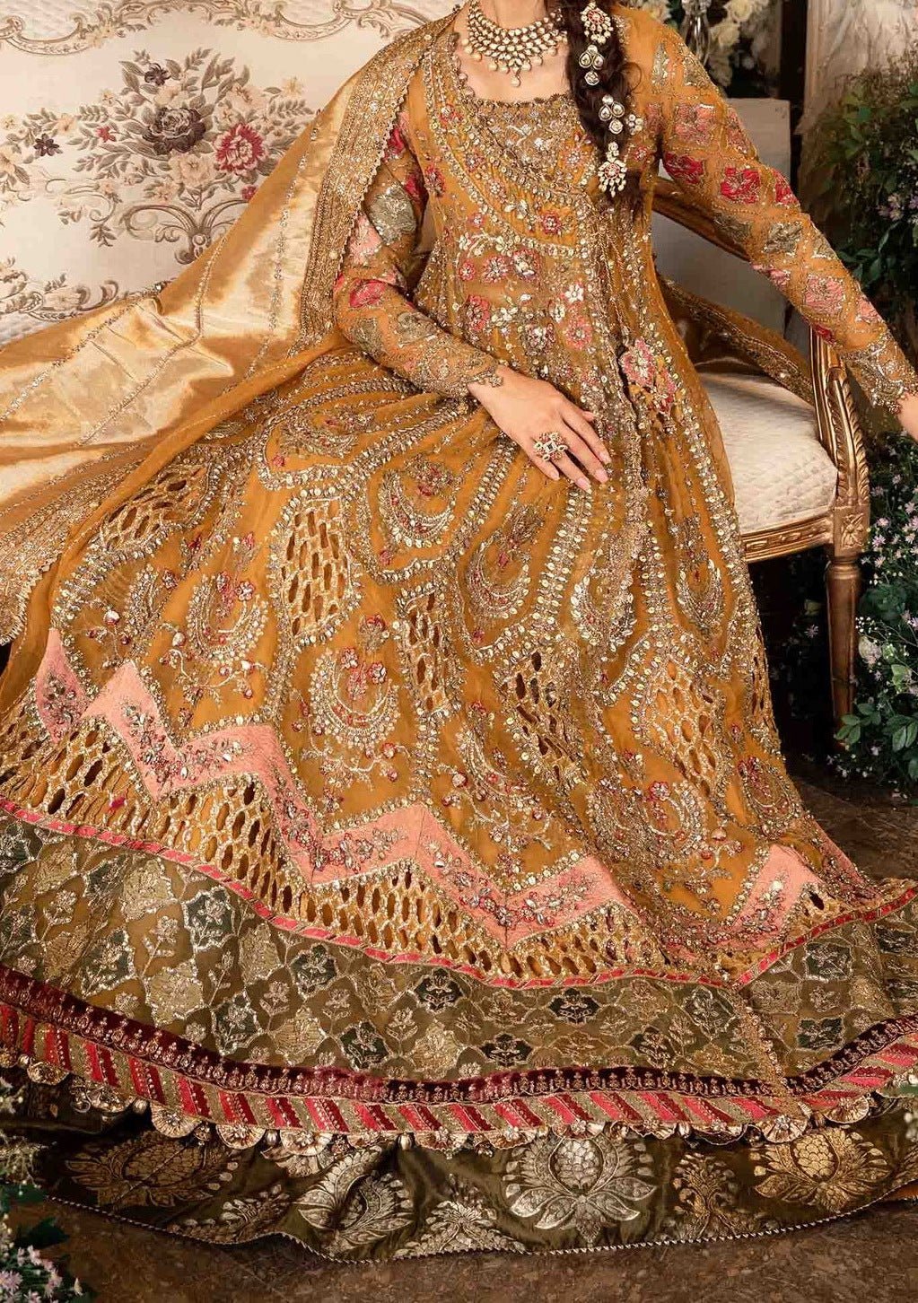 Maria.B Embroidered Pakistani Luxury Lehenga Suit