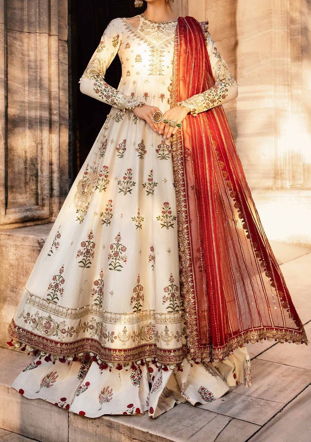 Maria.B Embroidered Pakistani Luxury Lehenga Suit - db28644