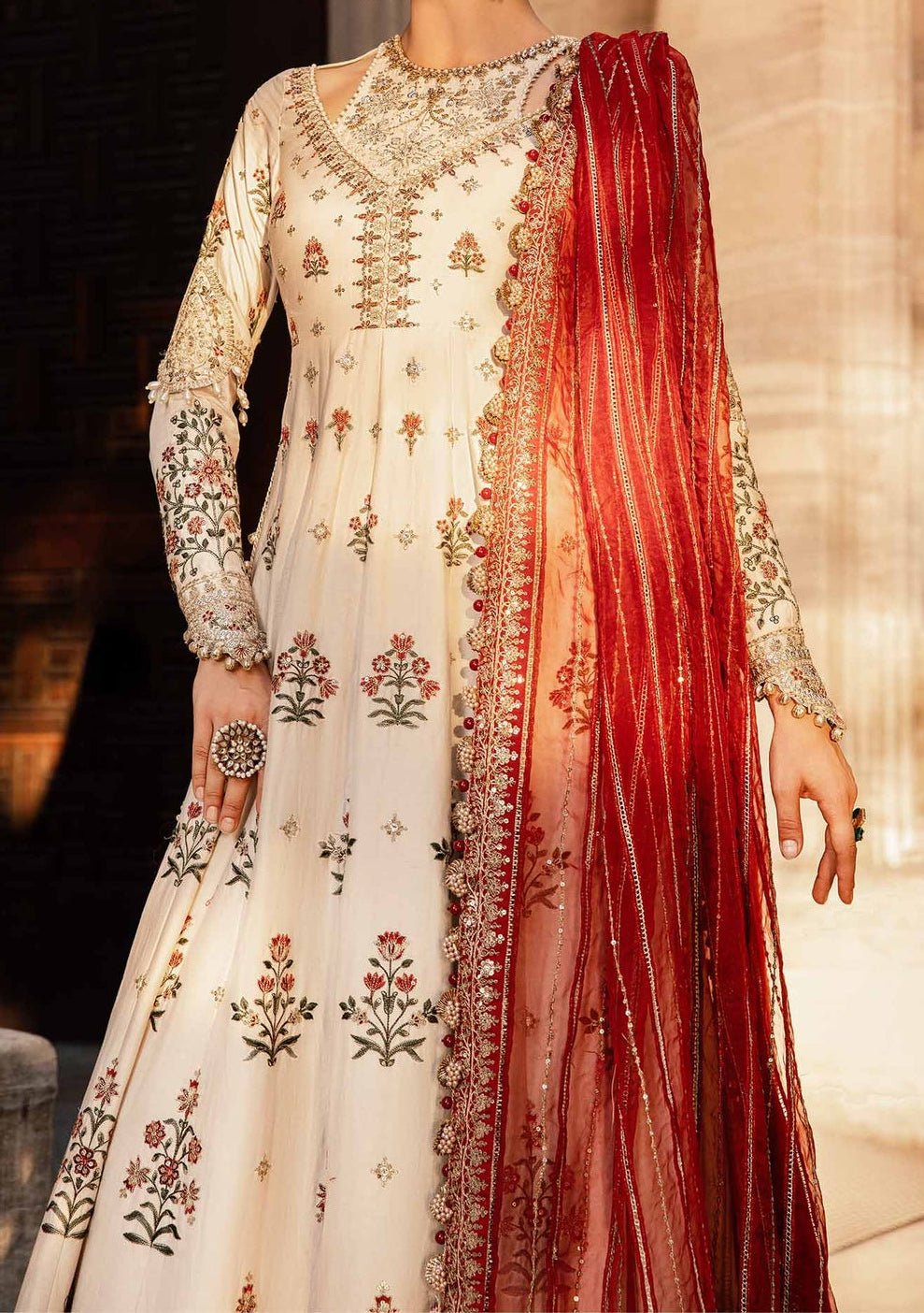 Maria.B Embroidered Pakistani Luxury Lehenga Suit - db27226