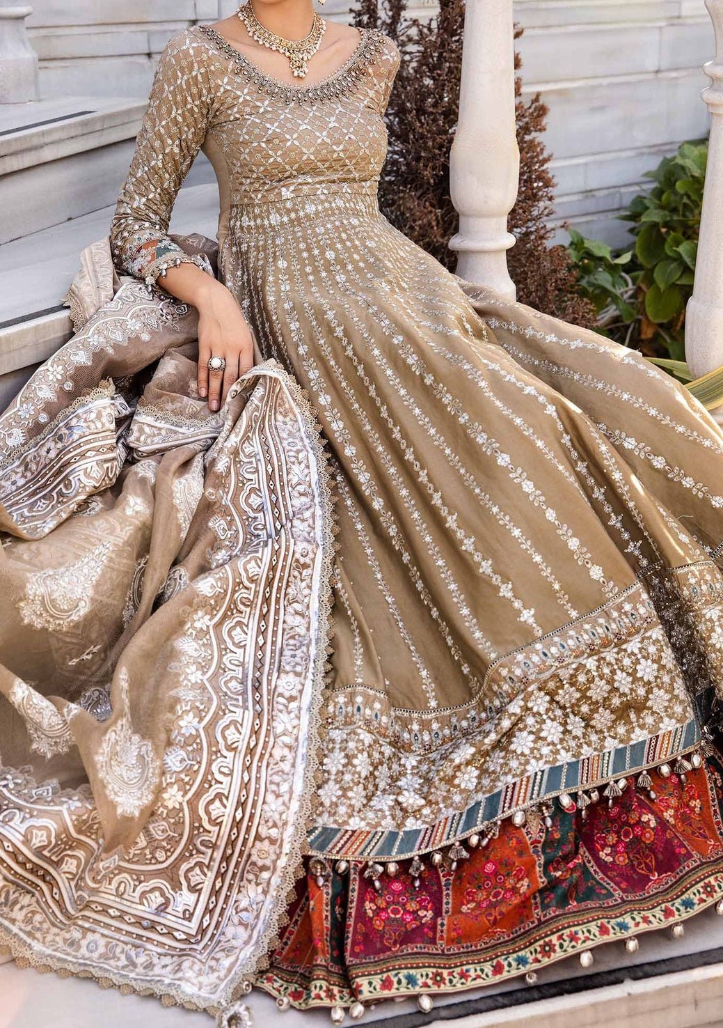 Maria.B Embroidered Pakistani Luxury Lehenga Suit