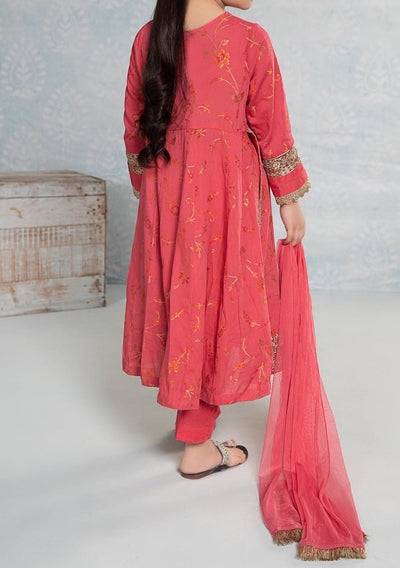 Maria.B Girl's Embroidered Jacquard Salwar Suit - db25945