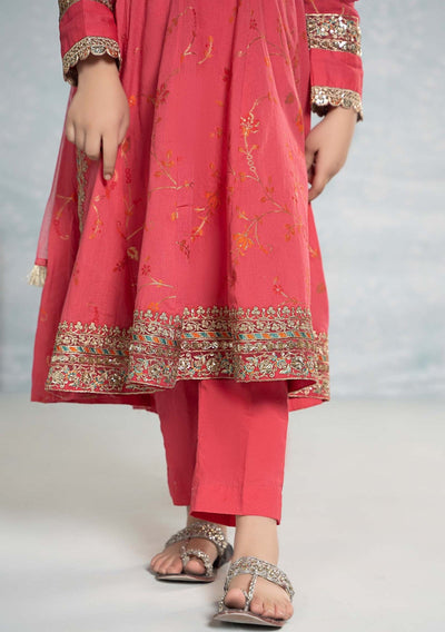 Maria.B Girl's Embroidered Jacquard Salwar Suit - db25945