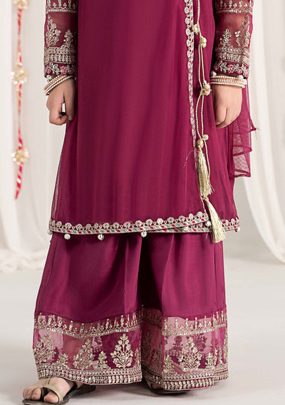 Maria.B Girl's Embroidered Polyester Net Suit - db28127