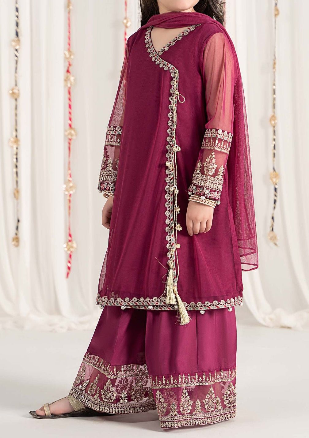 Maria.B Girl's Embroidered Polyester Net Suit - db28127