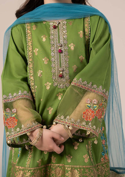 Maria.B Girl's Embroidered Sharara Suit