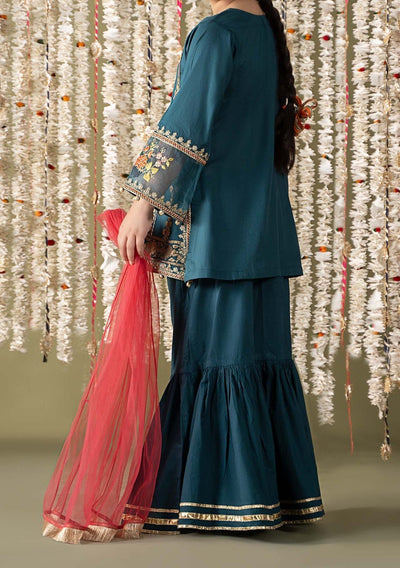 Maria.B Girl's Embroidered Sharara Suit - db28834