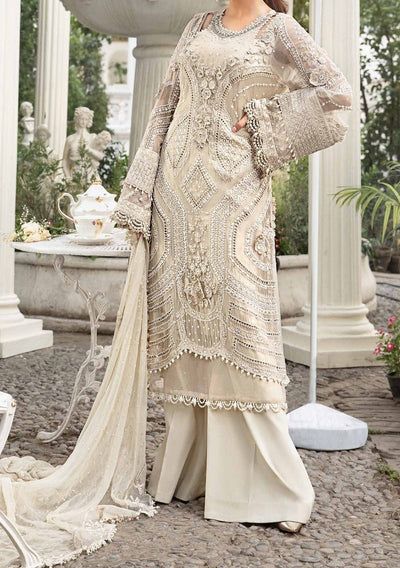 Maria.B Pakistani Luxury Embroidered Chiffon Dress - db28638